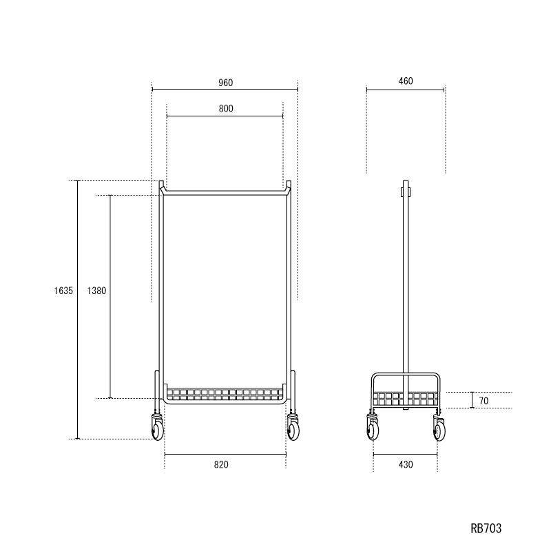 36" GARMENT RACK
