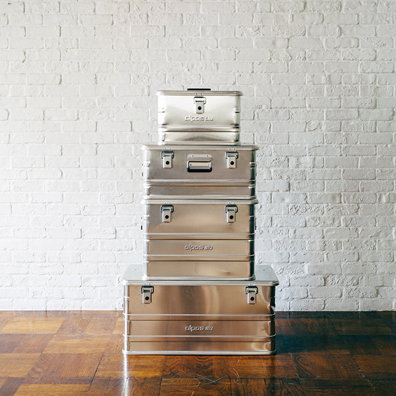 ALPOS ALUMINUM CONTAINER / WITH LID - L(92L)