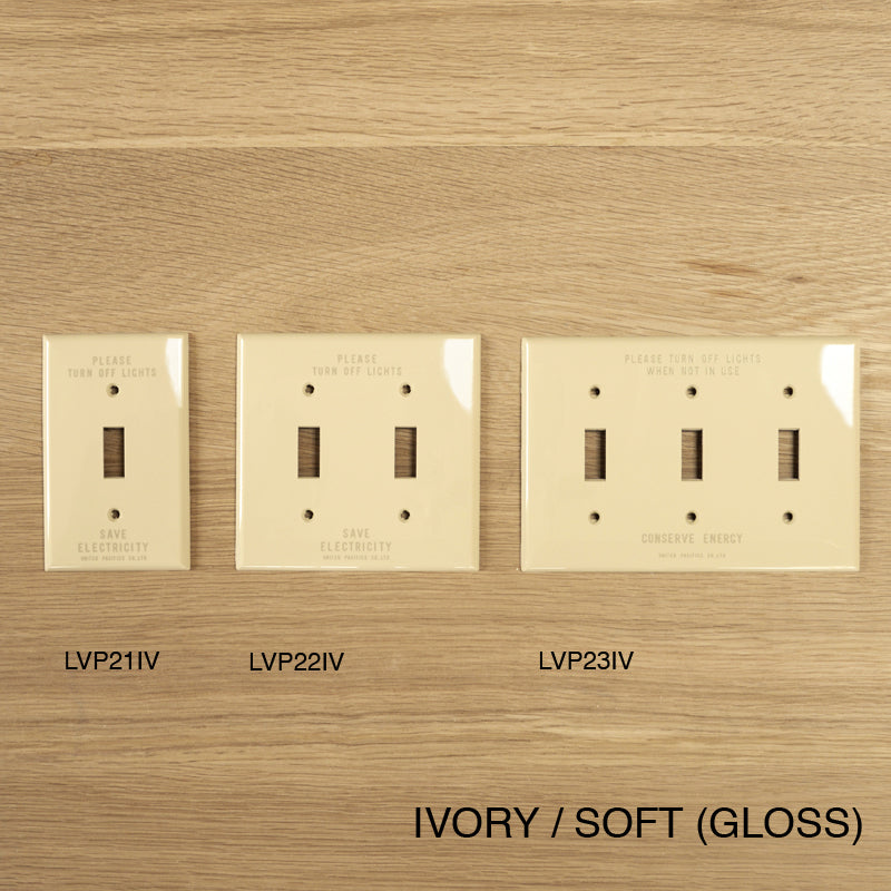 SAVE ENERGY TOGGLE SWITCH PLATE - IVORY