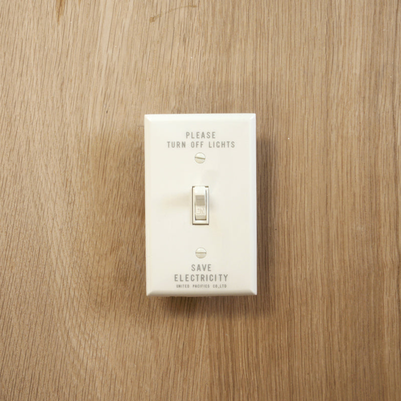 SAVE ENERGY TOGGLE SWITCH PLATE - ALMOND