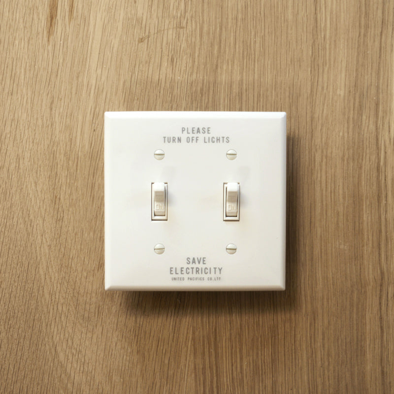 SAVE ENERGY TOGGLE SWITCH PLATE - ALMOND