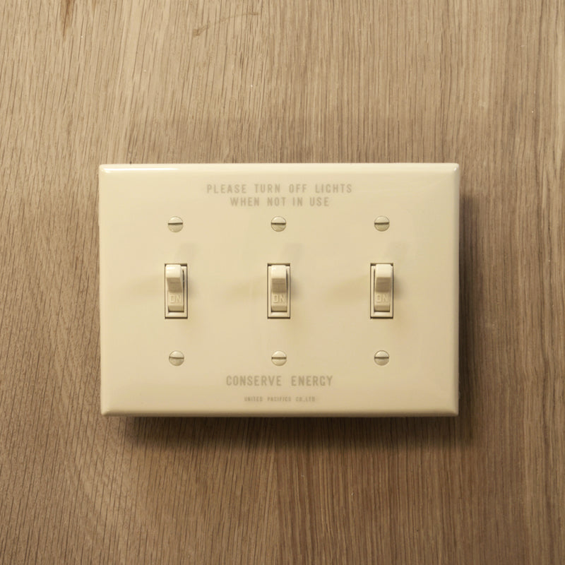 SAVE ENERGY TOGGLE SWITCH PLATE - IVORY