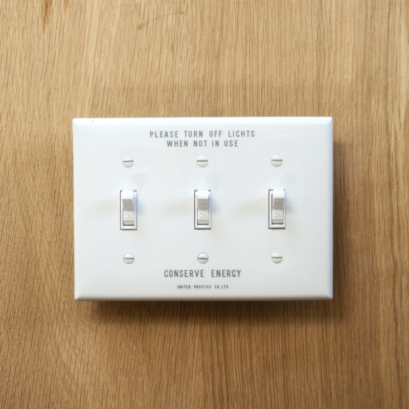 SAVE ENERGY TOGGLE SWITCH PLATE - WHITE
