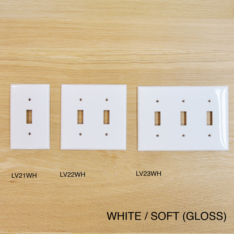 TOGGLE SWITCH PLATE - WHITE