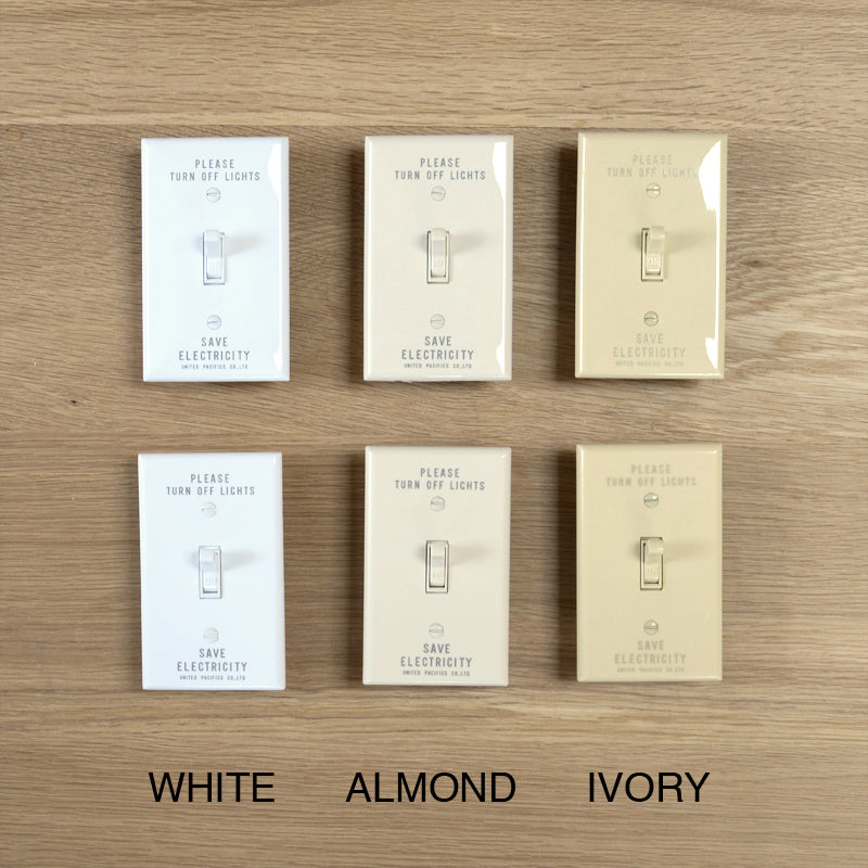 SAVE ENERGY TOGGLE SWITCH PLATE - IVORY