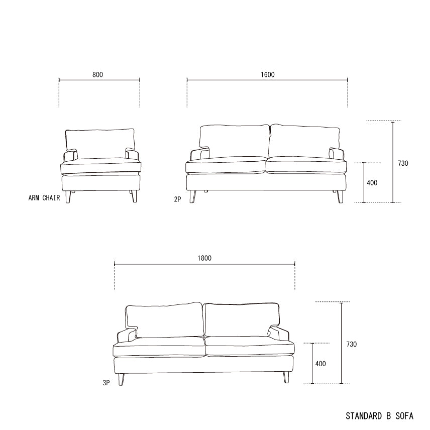 STANDARD B SOFA 3P