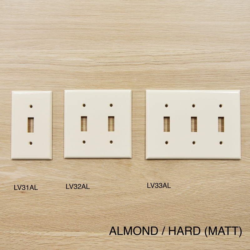 SAVE ENERGY TOGGLE SWITCH PLATE - ALMOND