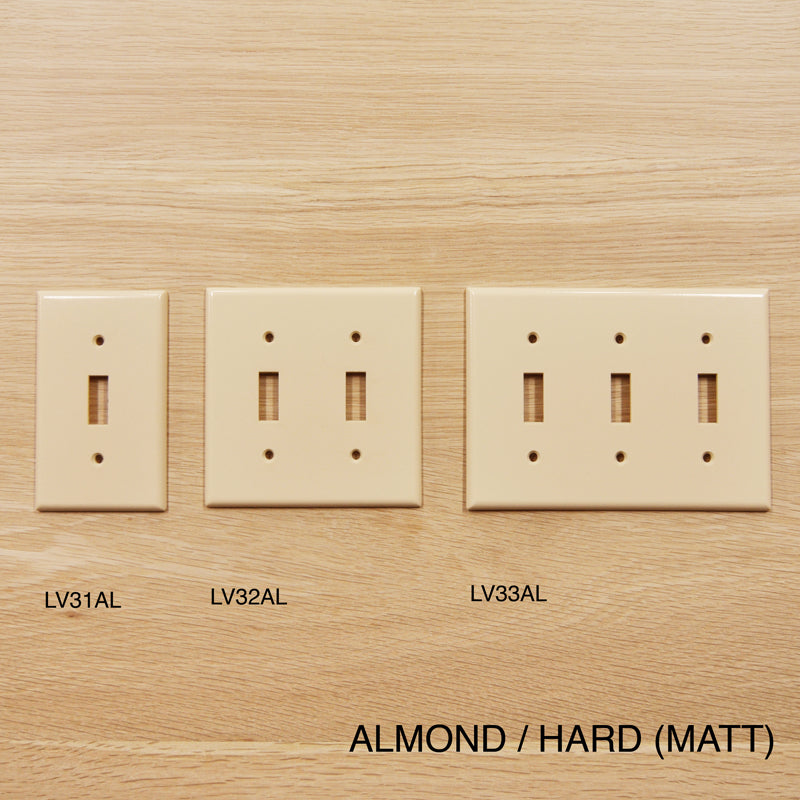 TOGGLE SWITCH PLATE - ALMOND