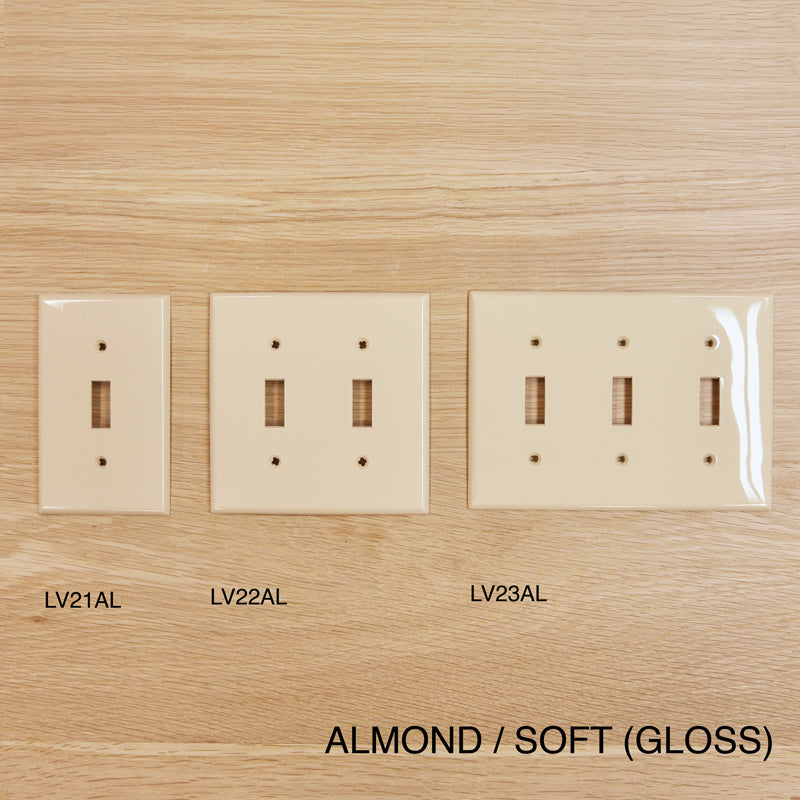 TOGGLE SWITCH PLATE - ALMOND