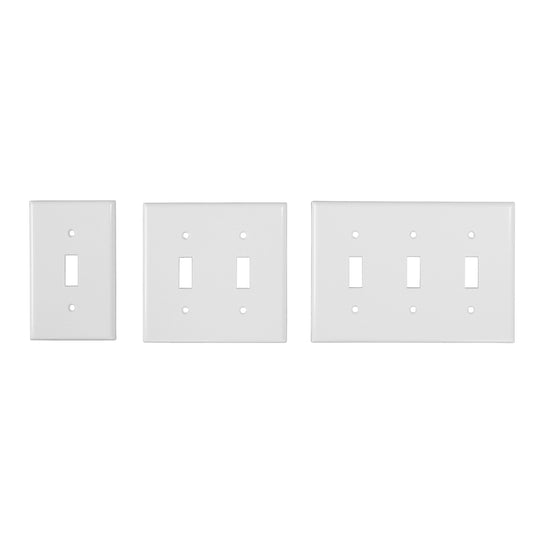 TOGGLE SWITCH PLATE - WHITE