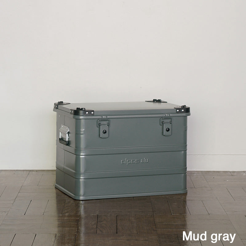 ALPOS ALUMINUM CONTAINER / WITH STACKING CORNER - M (73L) COLORED