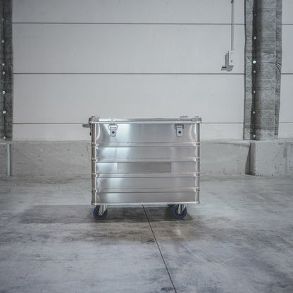 ALPOS ALUMINUM CONTAINER / WITH STACKING CORNER - XL WITH WHEEL (239L)
