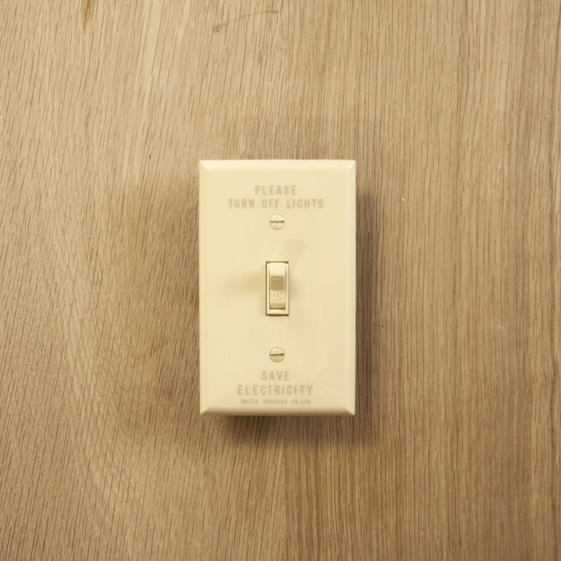 SAVE ENERGY TOGGLE SWITCH PLATE - IVORY