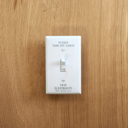 SAVE ENERGY TOGGLE SWITCH PLATE - WHITE