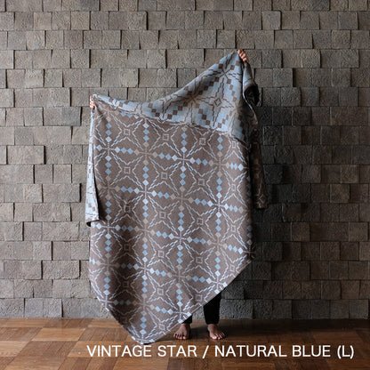 MELIN TREGWYNT BLANKET -VINTAGE STAR Natural Blue