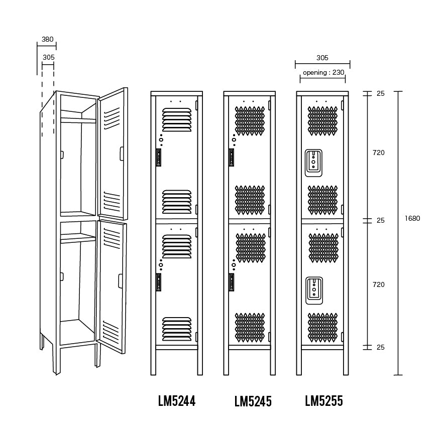 2-TIER LOCKER (DIACUT)