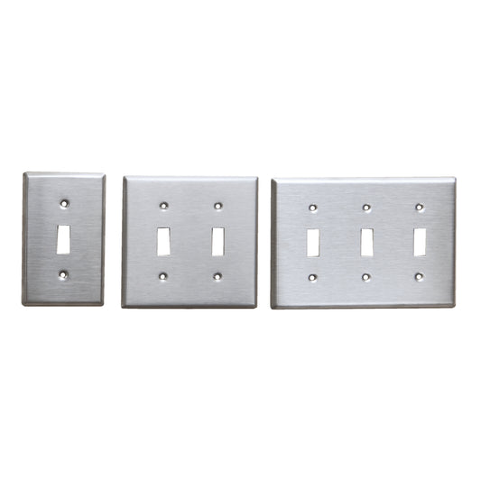 TOGGLE SWITCH PLATE - STAINLESS